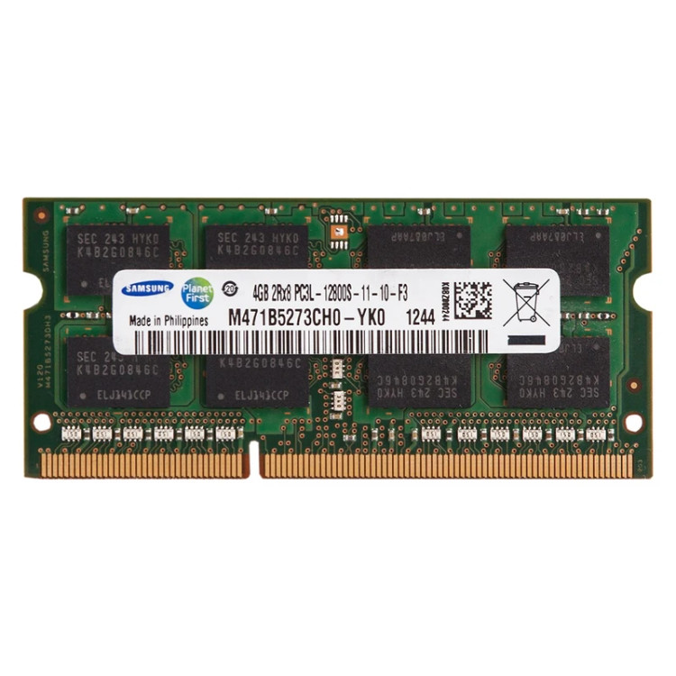رم لپ تاپ DDR3L سامسونگ مدل PC3L 12800s ظرفیت 4گیگابایت فرکانس 1600 مگاهرتز (10 عدد به بالا)