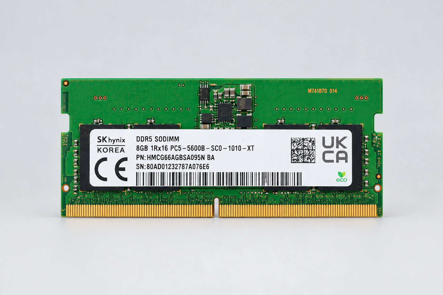 رم لپ تاپ DDR5 5600B مگاهرتز CL46 اس کی هاینیکس مدل HMCG66AGBSA095N ظرفیت 8 گیگابایت