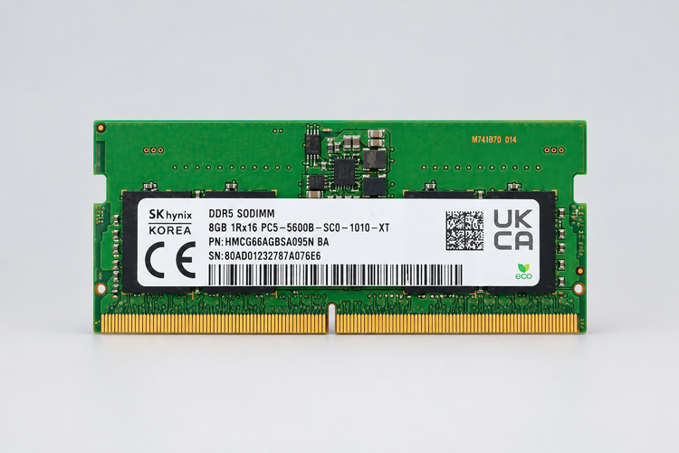 رم لپ تاپ DDR5 5600B مگاهرتز CL46 اس کی هاینیکس مدل HMCG66AGBSA095N ظرفیت 8 گیگابایت